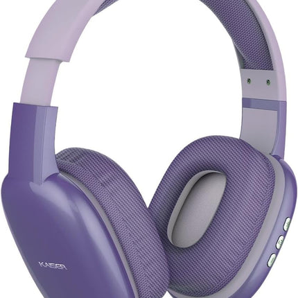 Audífonos de Diadema Kaiser KHE-2002PR Over Ear Recargables con Bluetooth, Reproductor Micro SD, Manos Libres y Micrófono Morado