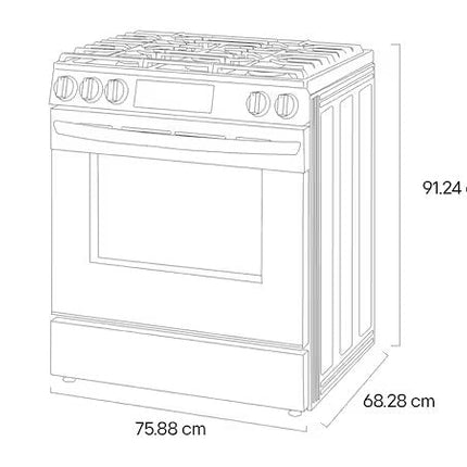 Estufa LG LRGL5844S de Piso 30'' con 5 Quemadores Eléctrica Función Freidora de Aire