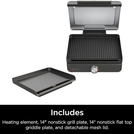 Parrilla y plancha eléctrica Ninja GR101 de 1450W