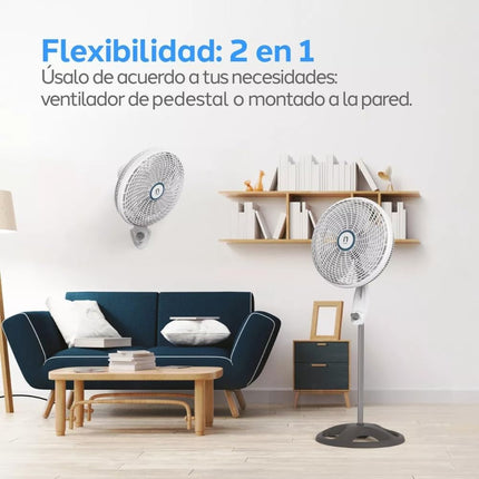 Ventilador Navia de Pedestal P16S2 de 3 Vel 2 en 1 de 16"