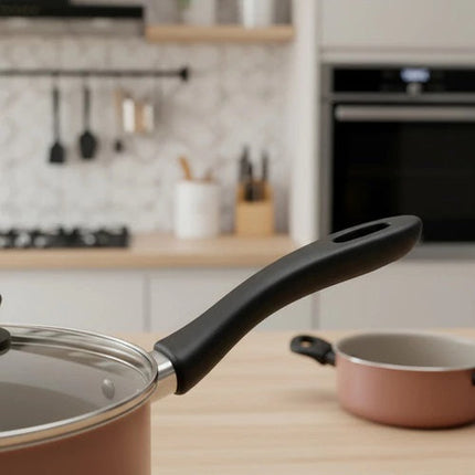 Bateria De Cocina Tramontina Linz 28299308 7 Pz Antiadherente Nude