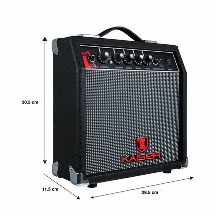 Pack Guitar Star Amplificador Mitzu KAG-2001 para guitarra 6.5 con BOOTS 25W RMS + Guitarra Electrica KGE-3902 STRATOCASTER 39 de Madera