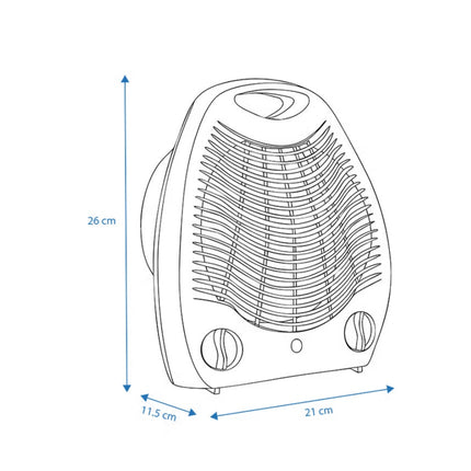 Calefactor Ventilador Dace CAEMRM04A Azul