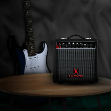 Pack Guitar Star Amplificador Mitzu KAG-2001 para guitarra 6.5 con BOOTS 25W RMS + Guitarra Electrica KGE-3902 STRATOCASTER 39 de Madera