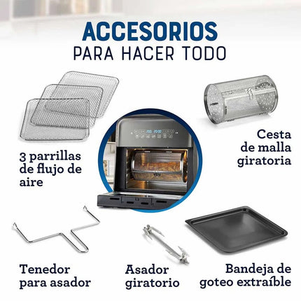 Súper freidora de aire Oster® CKSTAFOV3 4L Negra