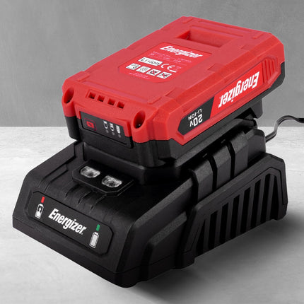 Kit Energizer EZLCOM1500-C  B2 Taladro Y Llave Impacto 20v Sin Carbones Incluye Batería y Cargador