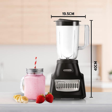 Licuadora Taurus GRANDEUR NEG Plástico 1.25 L 10 Vel Potente Motor 500 W Cuchillas Desmontables de Acero Inoxidable