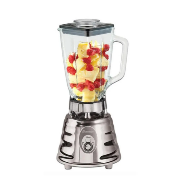 Licuadora Oster 000465-013-000  2Vel. 1.25L Cromada 500W Vaso Vidrio