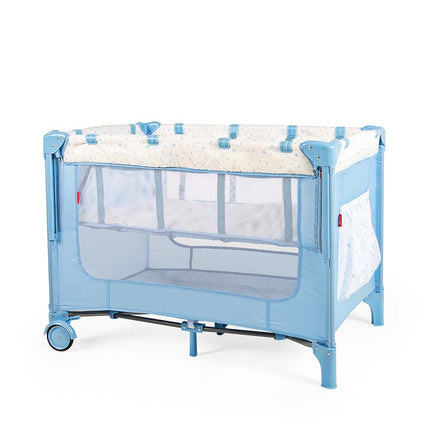 Corral Cuna D Bebe Colecho Love  Care Gris Azul