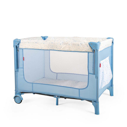 Corral Cuna D Bebe Colecho Love  Care Gris Azul