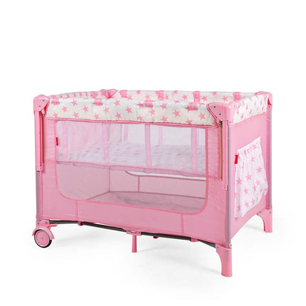 Corral Cuna D Bebe Colecho Love Care Gris Rosa