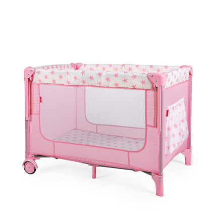 Corral Cuna D Bebe Colecho Love Care Gris Rosa