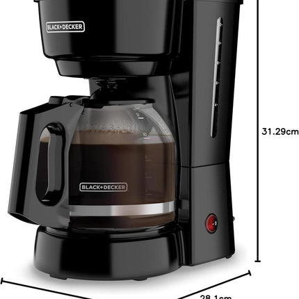 Cafetera Black&Decker CM0916B 12 Tz Base Caliente Jarra Antigoteo Negro