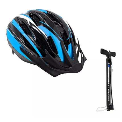 Casco de Bicicleta Unisex T-54/58 + Bomba Windsor Azul