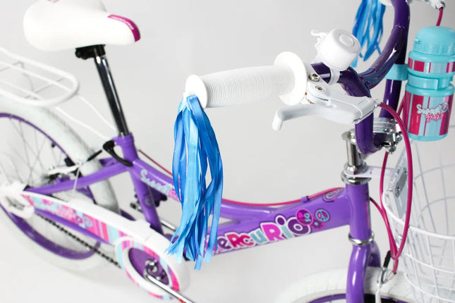 Bicicleta Infantil Sweet Girl  20  Blanco con Purpura  Cuadro Chico