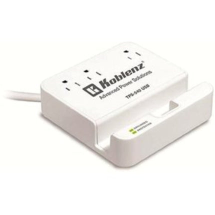 Estacion de Carga Koblenz TPS-540 USB, 3 Contactos, 540 Joules