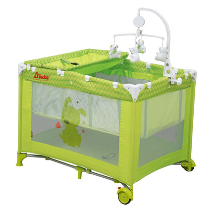 Cuna Corral Musical Zoo Baby - verde
