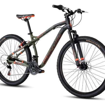 Bicicleta De Montaña Mercurio Ranger Rodada 26,21 Velocidade Color Verde militar/Negro