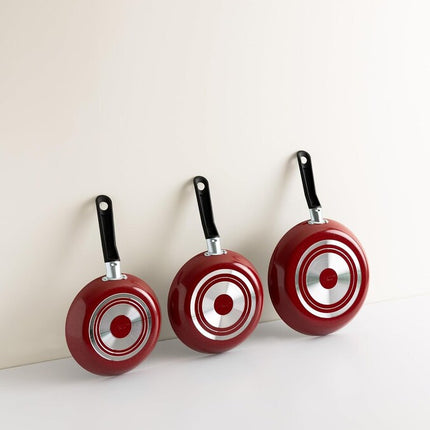 Paquete de 3 Sartenes ECKO  36034  20,24  Y 30 CM  Rojo