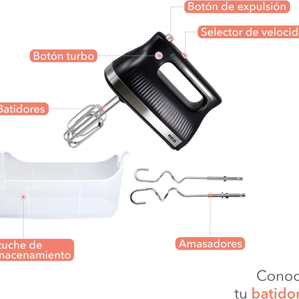 Batidora de Mano RCA RC-72 con Estuche de Almacenamiento