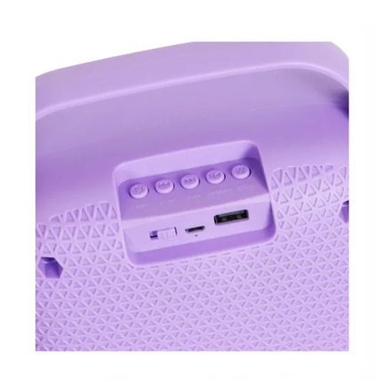 Bafle Wiyu Amplificado 8" Portatil Color Morado BY80007PR