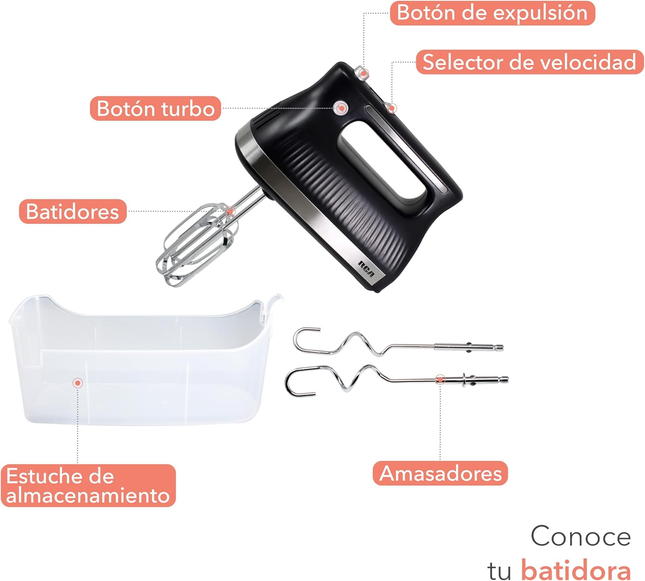 Batidora de Mano RCA RC-72 con Estuche de Almacenamiento