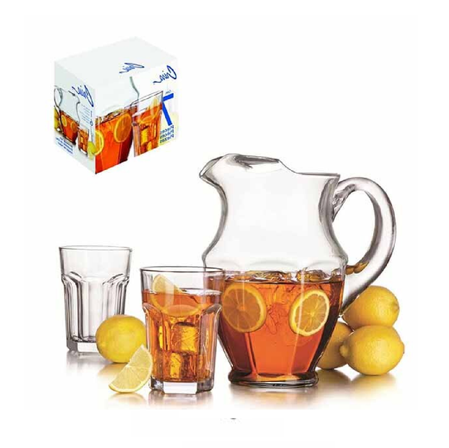 Juego de jarra y vasos de vidrio para agua nueva york Libbey 1794851