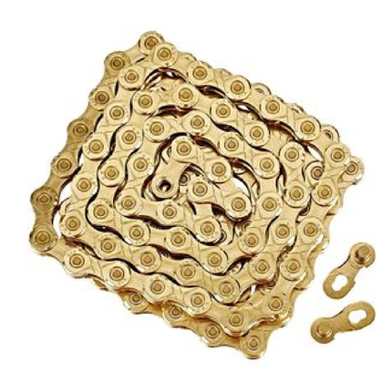 Cadena Para Bicicleta Kmc X12 Ti Color Oro 126l
