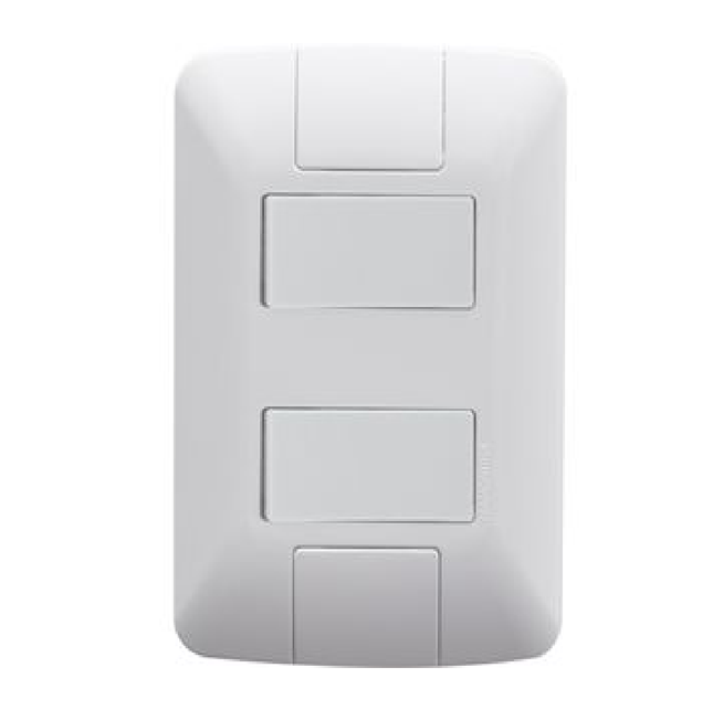 2X INTERRUPTOR UNIPOLAR TRAMONTINA 10A 250V 57241039 BLANCO