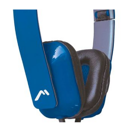 Audífonos Mitzu MH-5028BL Diadema Azul Plegables Aislantes