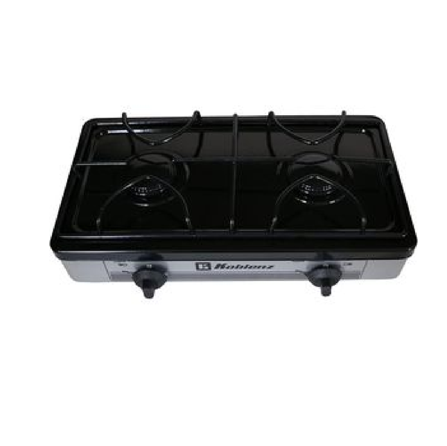 Parrilla Koblenz PSK-200S gas de 2 quemadores, color plateada
