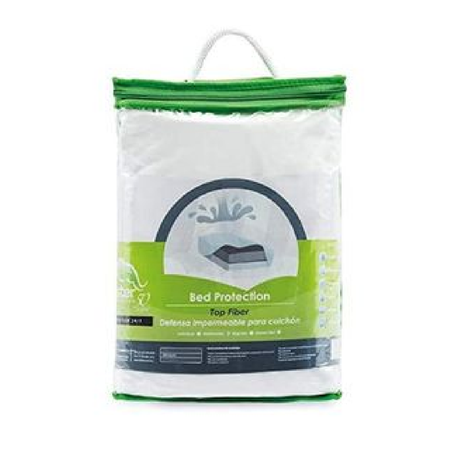 Cubre colchón Lester 25cm 100 Algodón Individual Impermeable