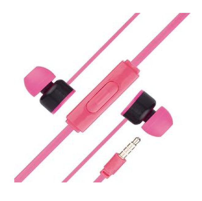 Audífonos Manos Libres Mitzu MH-2023PK rosas con estuche negro
