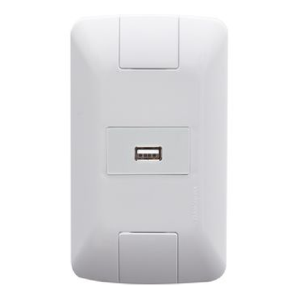 TOMA USB TRAMONTINA 15A BIVOLT ARIA 57241026 BLANCO