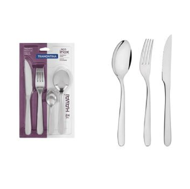 DUO Bateria Tramontina 28599622 10 PZ Paris + Jgo de cubiertos 66905/094 Havaí 24pz