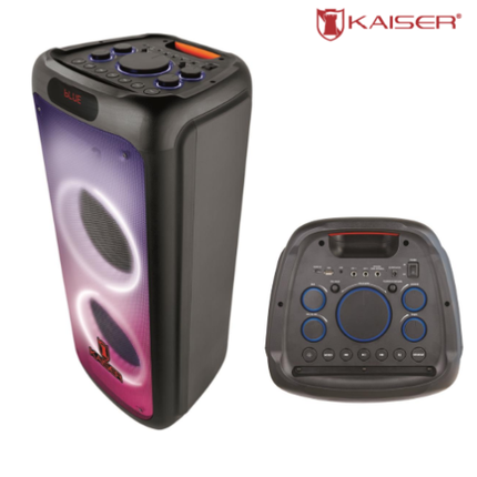 Bocina Kaiser MSA-2016 portátil recargable con reproductor FM  + Audifonos de regalo