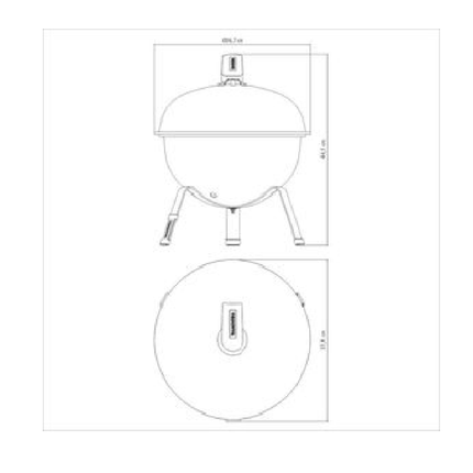 Asador TCP-320L Tramontina 26500003 con tapa de acero esmaltado
