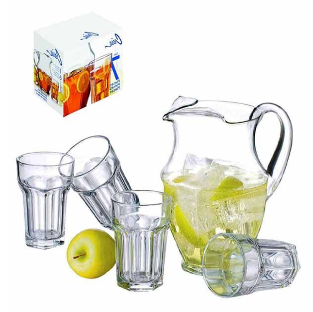 Juego de jarra y vasos de vidrio para agua nueva york Libbey 1794851