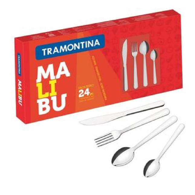 Jgo de Cubiertos Tramontina 23799022 Malibu 24 pzs
