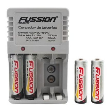 Cargador de Pilas Fussion BC-2005 AA/AAA - incluye 4 Pilas AA