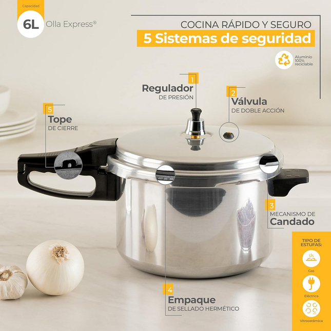 Olla de Presion EKCO 6 Litro