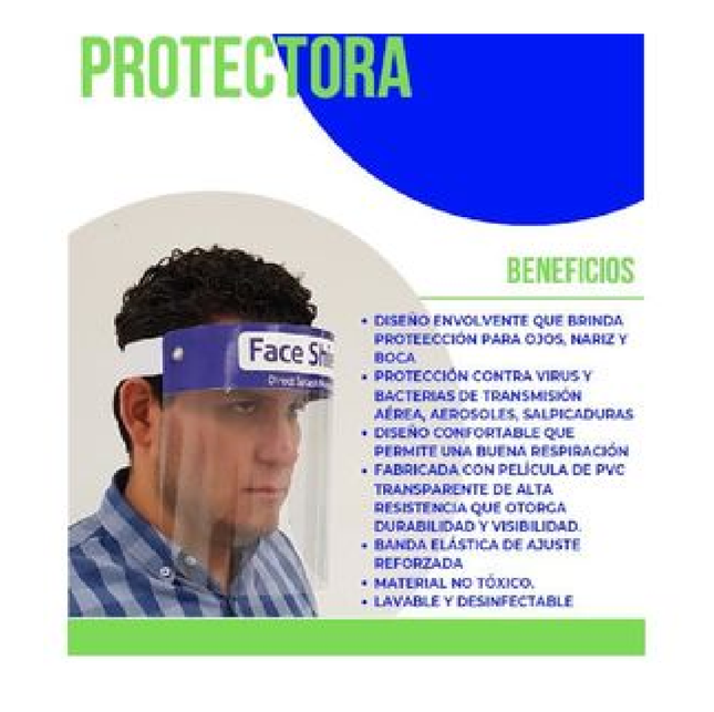 Paquete 6 Mascaras Protectoras Facial cubreboca ojos y nariz