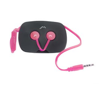 Audífonos Manos Libres Mitzu MH-2023PK rosas con estuche negro