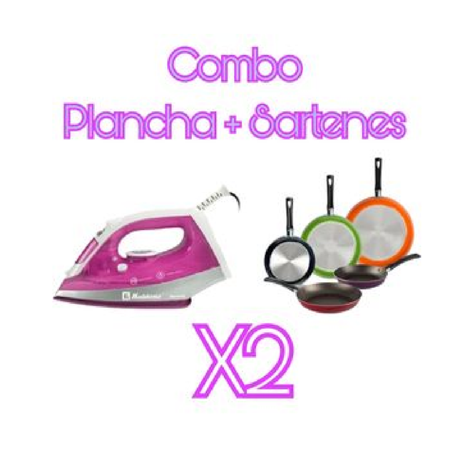 Combo Plancha Koblenz PKK-350R + Juego de Sartenes Ecko 5pack 35808