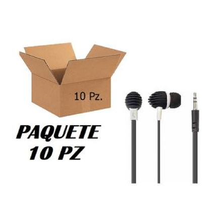 Paquete Audífonos Mitzu MH-2015BK Ergonómicos Resistentes 10pz
