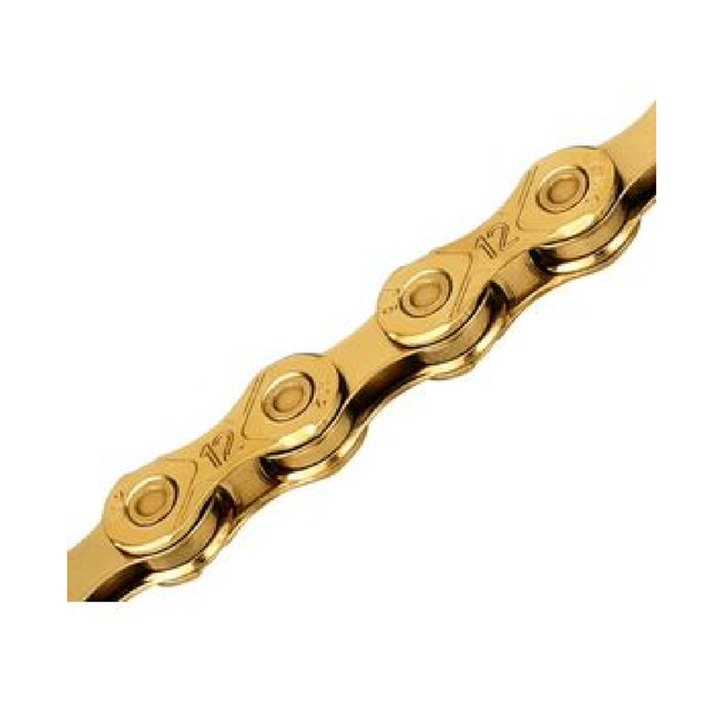 Cadena Para Bicicleta Kmc X12 Ti Color Oro 126l
