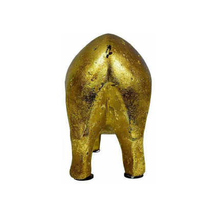 Figura de Hipopótamo Dorado