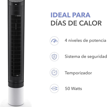 RCA Ventilador de Torre Lavable con Control Remoto RC-VT1
