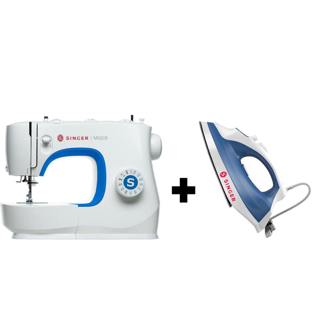 Combo Maquina Singer M3205 con Plancha STEAMCHOICE 1200 watts