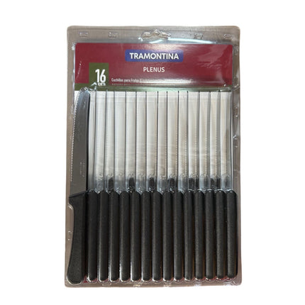 Juego de cuchillos Tramontina 29899119 frutas 16 pz Negro